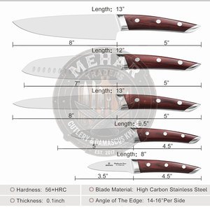High Quality Sustainable Wholesale Multi Purpose Heavy Duty Steel Powder Coated Kitchen <b>Knife</b> <b>Set</b> - Product Image 2