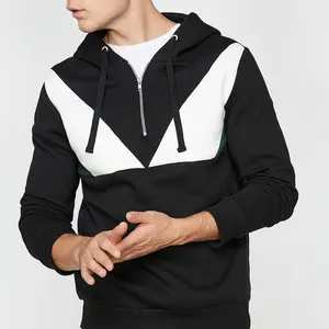 Sweat à capuche pour hommes, sweat à capuche avec fermeture éclair, Logo personnalisé, couleurs faites sur mesure, bon marché, 1/4, 2021