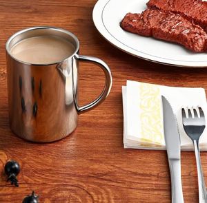 Taza Aislada de Doble Pared de Acero Inoxidable con Asa, Apta para Bebidas Frías y Calientes - Product Image 6