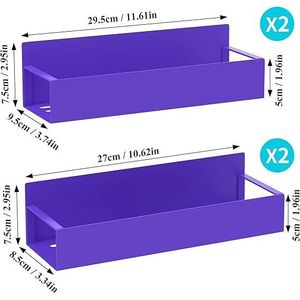 Set di 4 Organizzatori Magnetici Viola per Spezie, Soluzione Perfetta per Frigorifero e Forno - Product Image 6