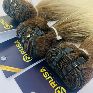 Extensiones de Cabello Virgen Marrón de Doble Trama con Micro Anillas y Punta I, Mechones Suaves para Alargamiento en Salón - Product Image 4