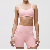 Ensemble de shorts de yoga réversibles et écologiques pour femmes, 2 pièces, vêtements de sport taille basse, tenue de fitness respirante pour l'entraînement