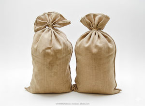 100% naturel écologique motif brut Jute toile de jute sacs 48x28 pouces anti-bactéries respirant - Product Image 2