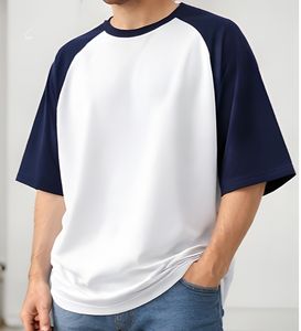 Camiseta Raglán de Diseño, 220 GSM, Algodón, Hombros Caídos, Estilo Urbano, Personalizable, Unisex - Product Image 4