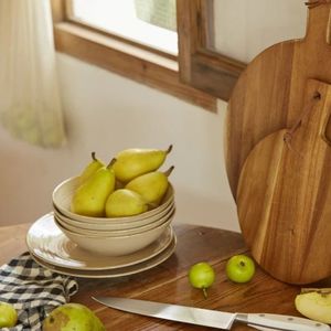 Cuchillos de Cocina con Mango Blanco y Hoja Plateada, con Filo de Corte Suave y Empuñadura Ergonómica Remachada para Verduras, Carne y Alimentos - Product Image 5