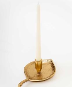 Candelabro de Latón con Forma de Hoja Dorada, Resistente al Calor, Decoración para el Hogar - Product Image 6