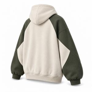 Sudadera con Capucha Oversize para Hombre, con Bolsillo Bordado, Manga Raglán, Algodón French Terry, Casual, Invierno, Transpirable, Holgada - Product Image 6