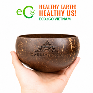 Premium Coconut Shell Bowls with Spoon Set Custom Engraving Wholesale Factory Direct from Vietnam - Product Image 3
