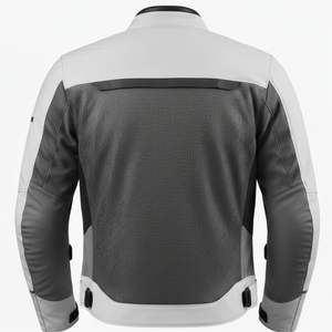 Chaqueta de Motocicleta Unisex de Cuero Genuino con Cremallera, Hombros Acolchados, Talla Grande, Impermeable y Transpirable - Product Image 2