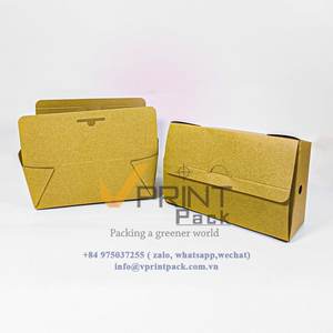 กล่องใส่กระดาษแบบย่อยสลายได้นำออกได้สำหรับบริษัทเวียดนามกล่องลวดที่มีหูหิ้วป้องกันการรั่วซึมสามารถวางซ้อนกันได้-มีลายนูนให้เลือก - Product Image 2