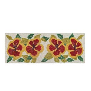 Embroidered Floral <b>Table</b> <b>Runner</b> Cotton Classic Design Washable Home Decor - Product Image 1