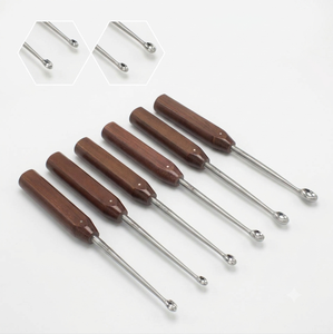 Ensemble de curettes osseuses vertébrales Halle de qualité OR, coupe ovale, instrument chirurgical orthopédique - Product Image 1