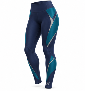 Leggings de Gimnasia y Pantalones Ajustados de Alto Rendimiento |   Bloques de Color Azul - Seis Colores |   Fabricante de Ropa Deportiva | - Product Image 3