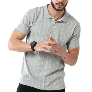 Vêtements décontractés pour hommes, polos de qualité supérieure en coton respirant, rayés, nouveau design tendance, t-shirt polo pour hommes - Product Image 1