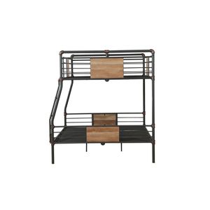 Letto a castello Brantley Sandy Full XL/Queen in metallo con finitura spazzolata nera e bronzo scuro - Product Image 6