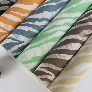 Zebra Skin Printed Pvc Faux Leather Embossed Feel of Real Cowhide PVC Leather for Shoes Bags Clothing - Product Image 2