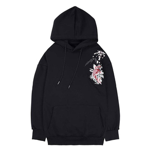 Embroidered Hoodie Heavyweight Fleece <b>Pullover</b> Custom Logo Sweatshirt Urban Fashion Embroidered Hoodie - Product Image 1
