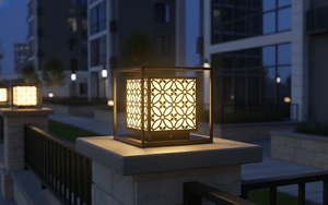 Lanterne de poteau LED vintage victorienne Vietnam CM Decor pour extérieur, villa, jardin, noire, E27, IP65, en acier, AC 220V (±10%) - Product Image 4