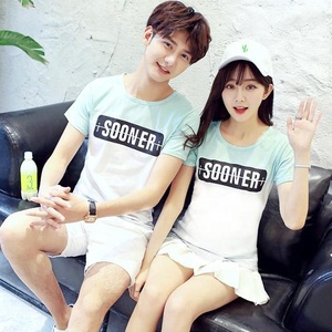 T-shirt en coton à col rond pour homme, manches courtes, imprimé, décontracté, streetwear d'été, t-shirt couple - Product Image 4