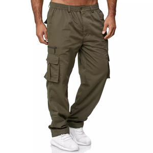 Street Wear Outdoor Activities Bulk Wholesale Canvas <b>Cargo</b> <b>Pants</b> Drawstring Elastic Waist Men Baggy <b>Waterproof</b> Breathable - Product Image 1