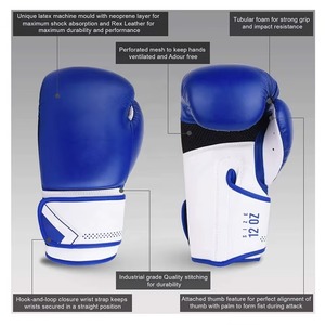 Wholesale MMA <b>Gloves</b> Training Mitts Breathable Lightweight Adjustable Hook Loop Closure Unisex Martial Arts Sparring Leather - Product Image 4