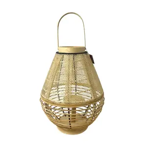 Antiguo mimbre bambú decoración del hogar linterna hecha a mano Vietnam decoración estilo elegante hecho a mano bambú portavelas linterna - Product Image 6