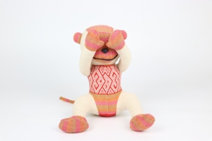 Truc Lam Ensemble ethnique thaïlandais en brocart fait main, trois singes, jouets en peluche de haute qualité pour enfants - Product Image 6