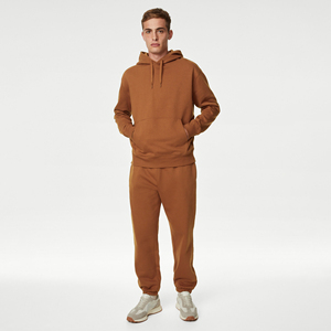 Sweat-shirt à capuche pour homme en coton 100% de haute qualité, décontracté, doux, thermique, streetwear, brodé, uni, teint, hiver - Product Image 2