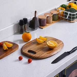 Planche à découper en bois d'acacia à grain transversal avec rainure pour les jus, planche de boucher, planche de cuisine pour viande et légumes - Product Image 3