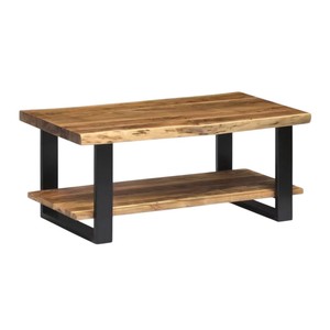 Mesa de Centro Cuadrada de Estilo Industrial Vintage con Base de Pedestal de Metal Resistente para Uso Comercial en Restaurantes, Bistrós y Cafeterías - Product Image 3