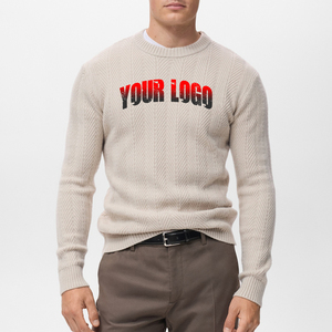 Men Knitted Sweater <b>100</b>% Cotton Premium Soft <b>Yarn</b> Warm Breathable Anti-Wrinkle Quick Dry Winter Style Casual Comfortable Daily - Product Image 1