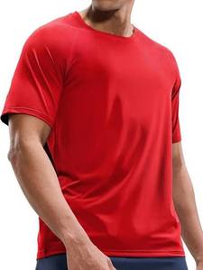 Camiseta Deportiva para Hombre, Tejido Frontal de Punto, para Entrenamiento en Gimnasio, Ajuste Delgado, Algodón Suave, Ligera, Transpirable, Antiarrugas - Product Image 1
