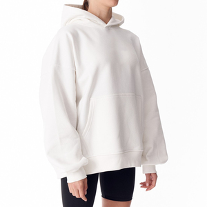 Ensemble 2 pièces pantalon et sweat à capuche en molleton pour femme grande taille avec logo frontal – Vêtements de sport en coton pour l'hiver - Product Image 5