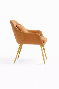 Fauteuil à bascule moderne et confortable en velours rembourré avec accoudoirs et coussin pour chambre, appartement, salle à manger, bureau, extérieur, villa - Product Image 2