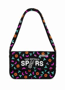 Bolso de Noche Retro de los San Antonio Spurs con Bloques de Color y Cuentas, Hecho a Mano, Negro, Estilo Distintivo - Product Image 6