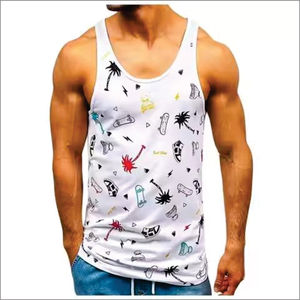 Débardeurs de sport pour hommes, respirants, en polyester/coton, imprimés par sublimation, personnalisables avec broderie, écologiques, pour les coureurs - Product Image 6