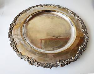 Assiette de présentation ronde décorative, vaisselle de luxe pour la décoration de réceptions de mariage et de fêtes - Product Image 1