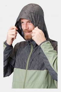 Chaqueta Cortavientos de Invierno para Hombre con Capucha y Cuello Alto, Transpirable, Ligera, con Cierre, Impermeable, para Exteriores, con Logotipo Personalizado en la Parte Delantera - Product Image 4