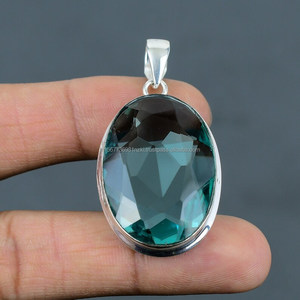 Colgante de Plata de Ley 925 hecho a mano, piedra preciosa de apatita, nueva marca, colgantes finos y dijes, Regalos para Él - Product Image 1