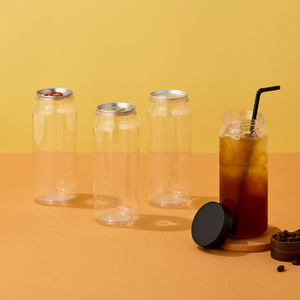 Barattolo in PET da 330ml/500ml con tappo a vite in alluminio, logo personalizzato, design coreano per caffè e bibite - Regali aziendali, uso esterno - Product Image 3