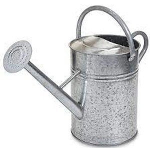 Regadera metálica para jardín con acabado natural, regadera galvanizada con tapa extraíble, regadera de hierro con acabado natural. - Product Image 3