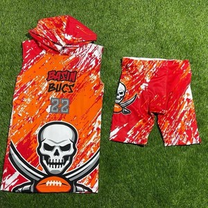 Uniforme de football 7v7 sublimé 100% polyester, uniforme de compression, uniforme pour les matchs 7v7, haute qualité, personnalisé - Product Image 2