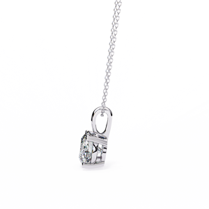 <b>Delicate</b> Solitaire <b>Necklace</b> Lab Grown Diamond Brilliant Cut Prong Rose Gold White Gold New Elegant Trendy 14K Diamond Jewelry - Product Image 4