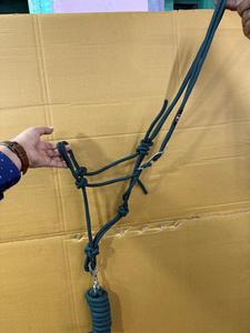 Wholesale Western Saddle Horse Equipment Lead Rope and Halter with <b>Clip</b> Set for Equestrian Stables Horse Equipment Horse Halter - Product Image 2