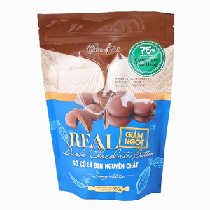 Factory OEM/ODM Wholesale High Quality Bulk Real Dark Pure Chocolate 75% Cocoa Button Bakery Biscuits Cookies HALAL Hot Selling - Product Image 1