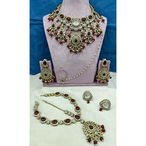 ชุดสร้อยคอเจ้าสาวกึ่งสำเร็จรูป Jewelemarket Designer ประดับด้วยหิน Pota และไข่มุก รุ่น 10575486GR เครื่องประดับแฟชั่น - Product Image 2