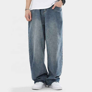 Pantalones Vaqueros Azules Oscuros de Corte Holgado para Hombre, Diseño Original, Nueva Colección, Jeans Baggy de Mezclilla, Pantalones Polar para Chicos Grandes - Product Image 1