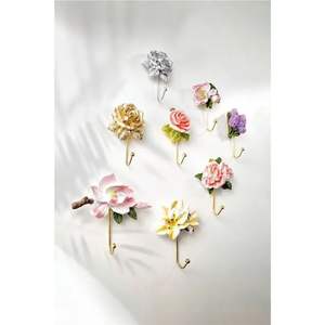 Gancho de pared de hierro forjado con diseño de hoja de ginkgo, perchero de metal dorado, gancho decorativo antiguo para colgar en la entrada, organizador de toallas y sombreros - Product Image 3