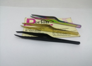 Pinzas para Cejas con Acabado de Plasma Personalizadas, Pinzas para Cejas con Punta Inclinada y Logotipo Personalizado, Pinzas de Alta Calidad para Depilar Pelo Encarnado - Product Image 3