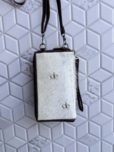 Sac à main pour téléphone en cuir de vachette véritable avec fourrure, nouveau sac bandoulière de créateur, petite taille, pochette de poignet, sac bandoulière - Product Image 3